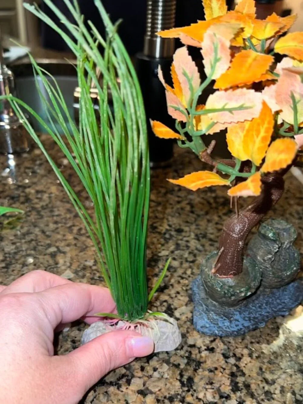 Set of Fish Aquarium Decoration. Total of 18 fake foliage items.